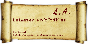 Leimeter Arétász névjegykártya